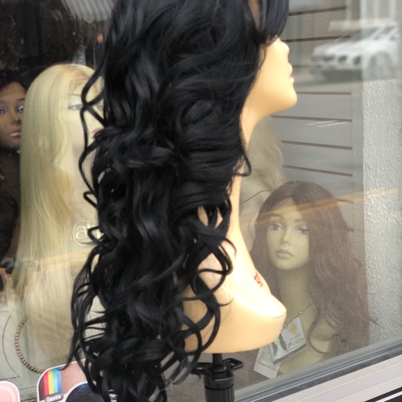 Black wig for sale 13X6 FREEPART Full cap lace wig main image 6